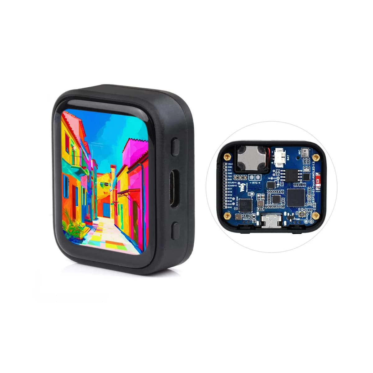 Waveshare ESP32-S3 1.8inch AMOLED Touch Display Development Board, 32-bit LX7 Dual-core Processor, 368×448, ESP32 With Display