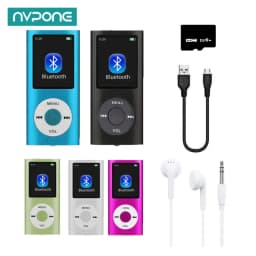 MP3 Player with Earphone Data Cable Stylish Multifunctional Lossless Sound Slim 1.8 Inch LCD Screen Portable MP3 Music Players