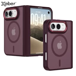 Luxury Matte Magnetic Charge Phone Case For iPhone Duo For Magsafe Skin Feel Translucent Shockproof Fold Cover Funda