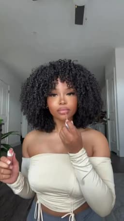 Natural Brown Color Afro Kinky Curly Human Hair Wigs with Bangs Wear & Go Glueless Wig Remy Brazilian Short Curly Human Hair Wig