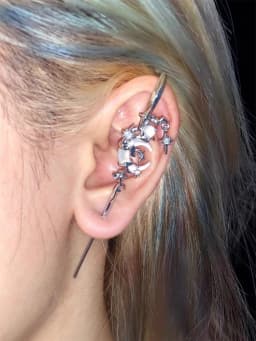 ZHUHE Ear Piercing Large Collection Cyberpunk Style Jewelry Accessories For Women And Men Party Gifts