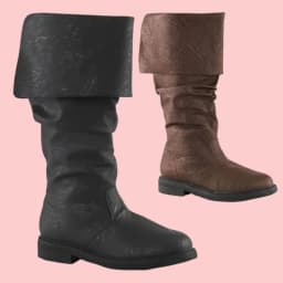 Medieval Leather Boots Jack Sparrow Renaissance Half Haddock Shoes Footwear Larp Pirate Warrior Vintage Jackboot For Adult Men