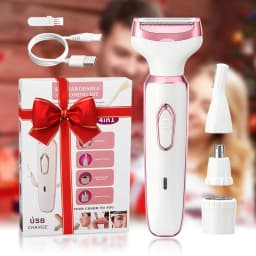 4 In 1 Electric Lady Shaver, Body Hair Removal Epilator, Painless Cordless Trimmer Razor, Gifts For Women