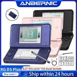 Anbernic RG DS Plus Retro Handheld Game Console Linux 4.3" IPS 1024*768 Dual-Screen 4000mAh Game Player Bluetooth WiFi Streaming