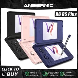 Anbernic RG DS Plus Retro Handheld Game Console Dual Screen 4.3 Inch IPS RK3568 Linux 1GB RAM 16GB TF WiFi Bluetooth 4000mAh