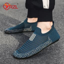YRZL Mesh Loafers Mens Driving Moccasins High Quality Flats Male Walking Shoes Breathable Mesh Casual Loafers Summer Mens Shoes