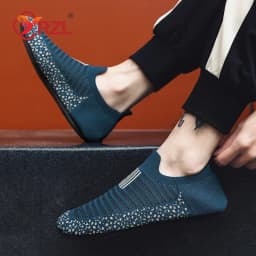 YRZL Mesh Loafers Mens Driving Moccasins High Quality Flats Male Walking Shoes Breathable Mesh Casual Loafers Summer Mens Shoes