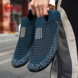 YRZL Mesh Loafers Mens Driving Moccasins High Quality Flats Male Walking Shoes Breathable Mesh Casual Loafers Summer Mens Shoes