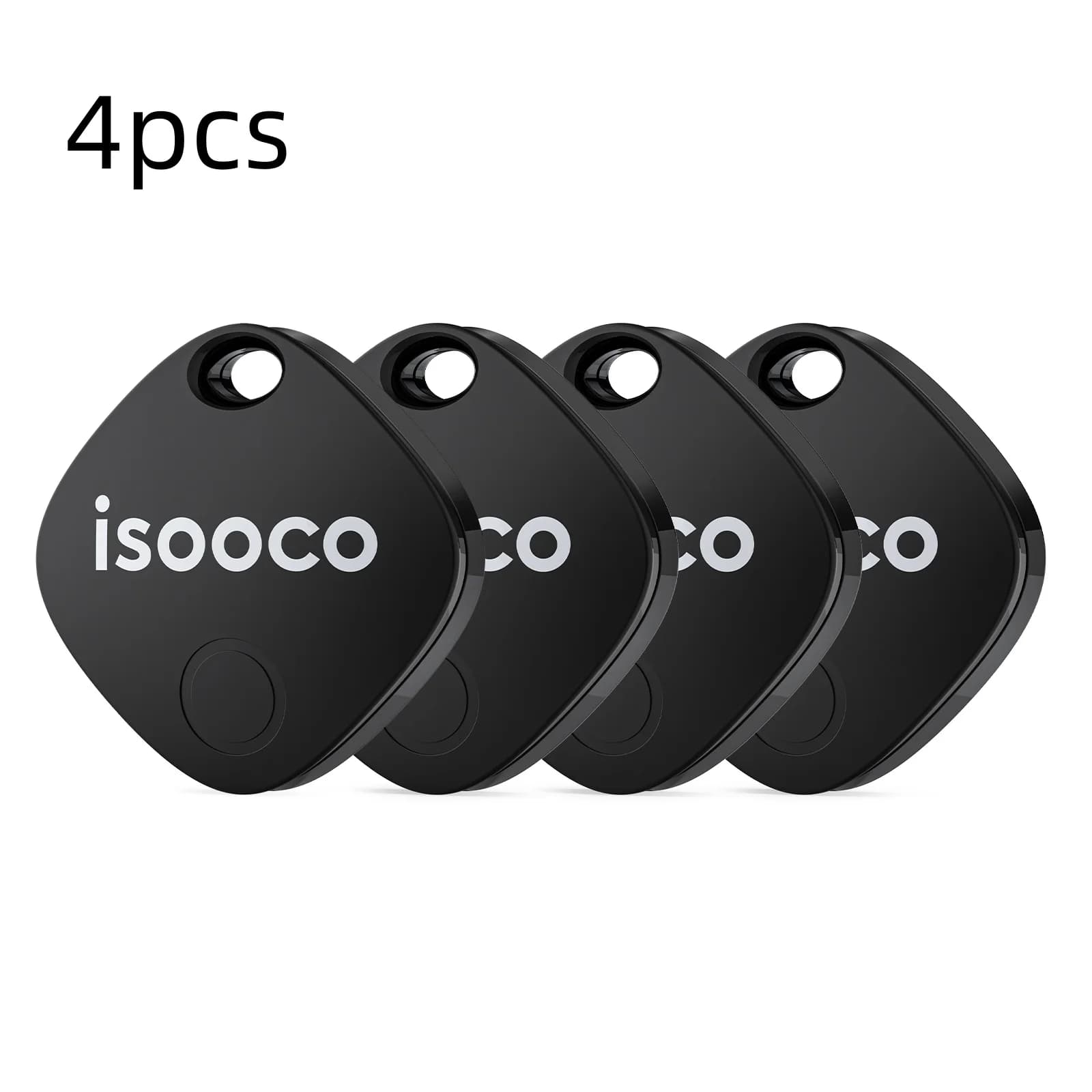 1/2/3/4pcs Isooco Mini Car Locator Anti-lost Wallet Keychain Smart Tag Bluetooth Tracker Key Item Finder Use Find My (IOS Only)