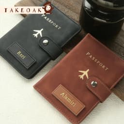 Takeoak Personalized Name Passport Holder Credit Card Wallet Leather Passport Book Suede Passport Cover Travel Accessories