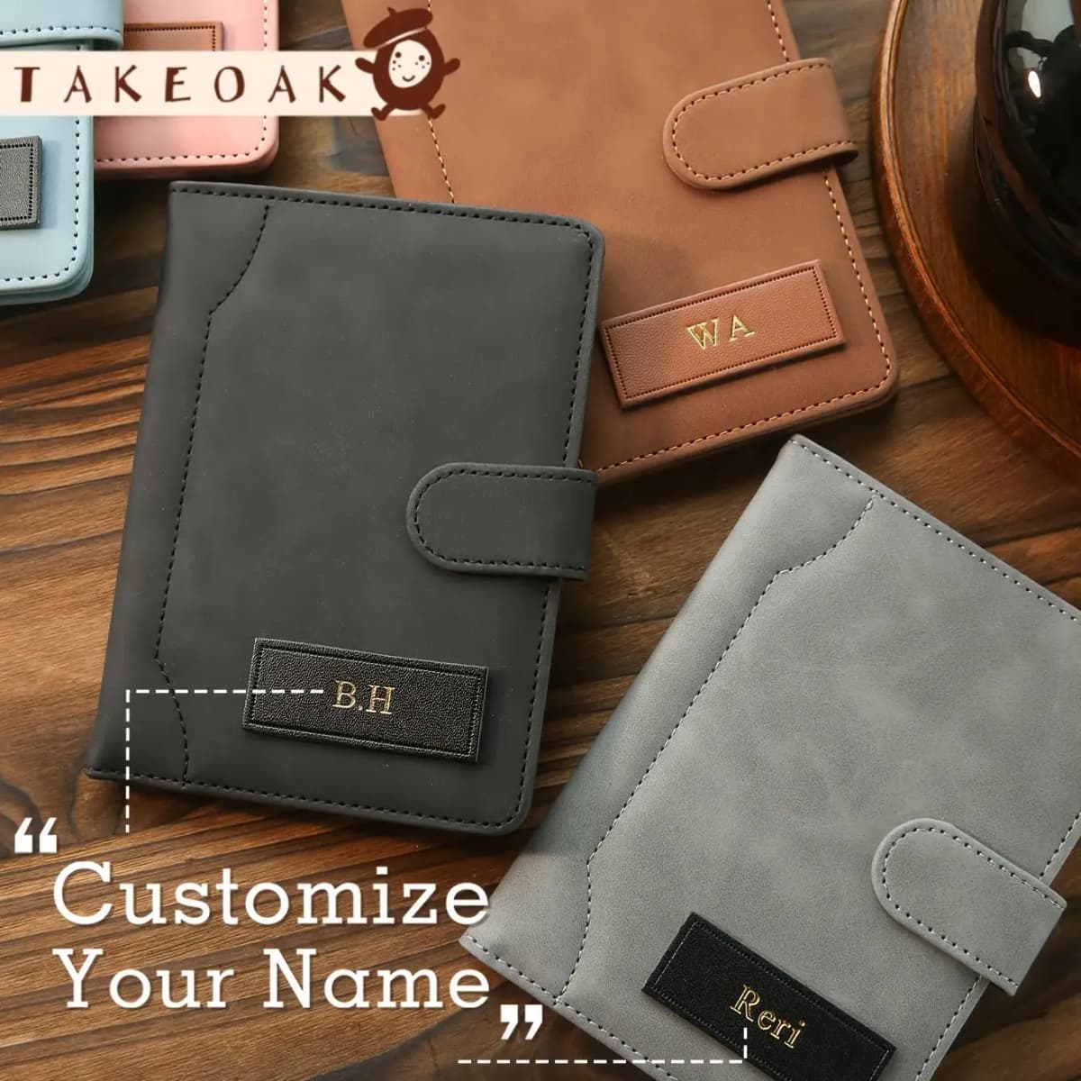 Personalized Name Passport Holder Custom Suede Matte Texture Faux Leather Passport Bag Handmade Travel Accessories Custom Gift
