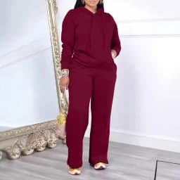 Dres Sportowy Damski Solid Color Hooded Sweatshirt Pants Casual Long-sleeved Autumn Winter Suit Two Piece Set Women Outfit 2025
