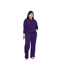 Dres Sportowy Damski Solid Color Hooded Sweatshirt Pants Casual Long-sleeved Autumn Winter Suit Two Piece Set Women Outfit 2025