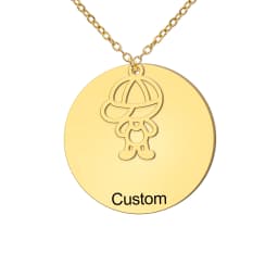Jeshayuan New Trend Boy Girl Engraved Custom Name Necklace For Kids Stainless Steel Box Chain Necklaces Family Jewelry Gift