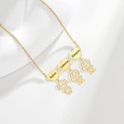 Jeshayuan New Trend Boy Girl Engraved Custom Name Necklace For Kids Stainless Steel Box Chain Necklaces Family Jewelry Gift
