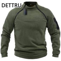 Outdoor Men's TacticalFleece Jacket Clothes Warm Zippers Pullover Men Windproof Coat Thermal Hiking Sweatshirt