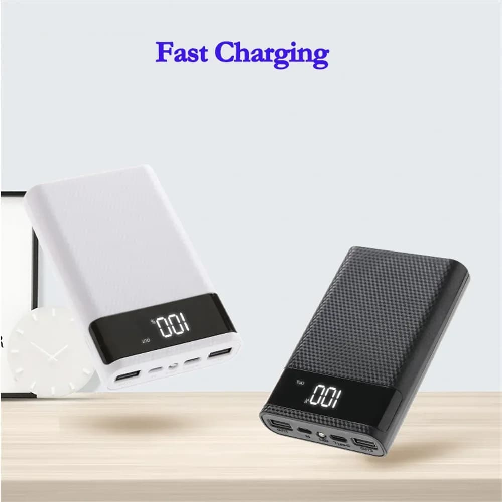 DIY Power Bank Case Charge Storage Box 4pcs 18650 Battery 5V Dual USB Type C Android Micro USB Interface For Smart Phones