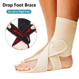 1Pcs Drop Foot Brace Adjustable Breathable Ankle Brace,Improve Walking Gait Foot Orthosis for Walking with Shoes, Socks,Barefoot