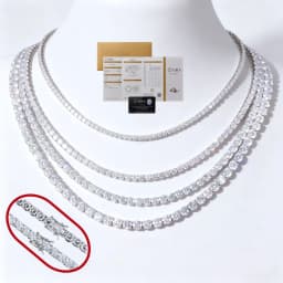D VVS1 Moissanite Tennis Necklace 100% 925 Sterling Silver 2-6mm with GRA Necklaces for Women Man Wedding Jewelry Fashion Gift