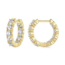 Bamoer U Moissanite Hoop Earrings 925 Sterling Silver Full 0.1CT Moissanite Design Certified Earrings Women Fine Jewelry Wedding