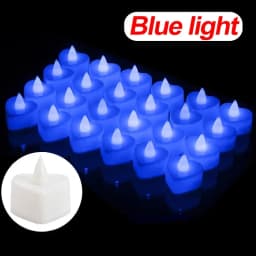 LED Flameless Candle Lights Battery Operated Tealights Heart Shaped Flashing Candles Birthday Wedding Party Romantic Decoration
