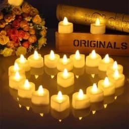 LED Flameless Candle Lights Battery Operated Tealights Heart Shaped Flashing Candles Birthday Wedding Party Romantic Decoration