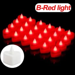 LED Flameless Candle Lights Battery Operated Tealights Heart Shaped Flashing Candles Birthday Wedding Party Romantic Decoration