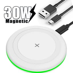 30W Wireless Charger LED Phone Charger Stand Suitable for IPhone17 -12 Pro Max 8 - Fast Charging Base for Xiaomi Samsung S25 26
