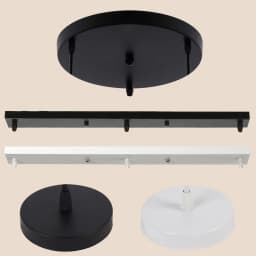 Ceiling Plate Multi Size DIY Black/White Plate 2/3/4/5 Holes Light Fittings Round Rectangular Straight Accessories Lamp Base