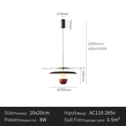 Menvix New Lamp LED Pendant Light Fixtures Colourful Ceiling Fixture Hanging Chandelier Kitchen Island Dining Room Bedroom Hall