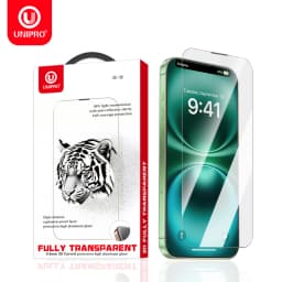 UNIPRO 3D Large Arc Borderless 0.4mm Corning HD Tempered Glass for iPhone 17 16 15 14 13 12 Pro Max Plus 17 Air Screen Protector