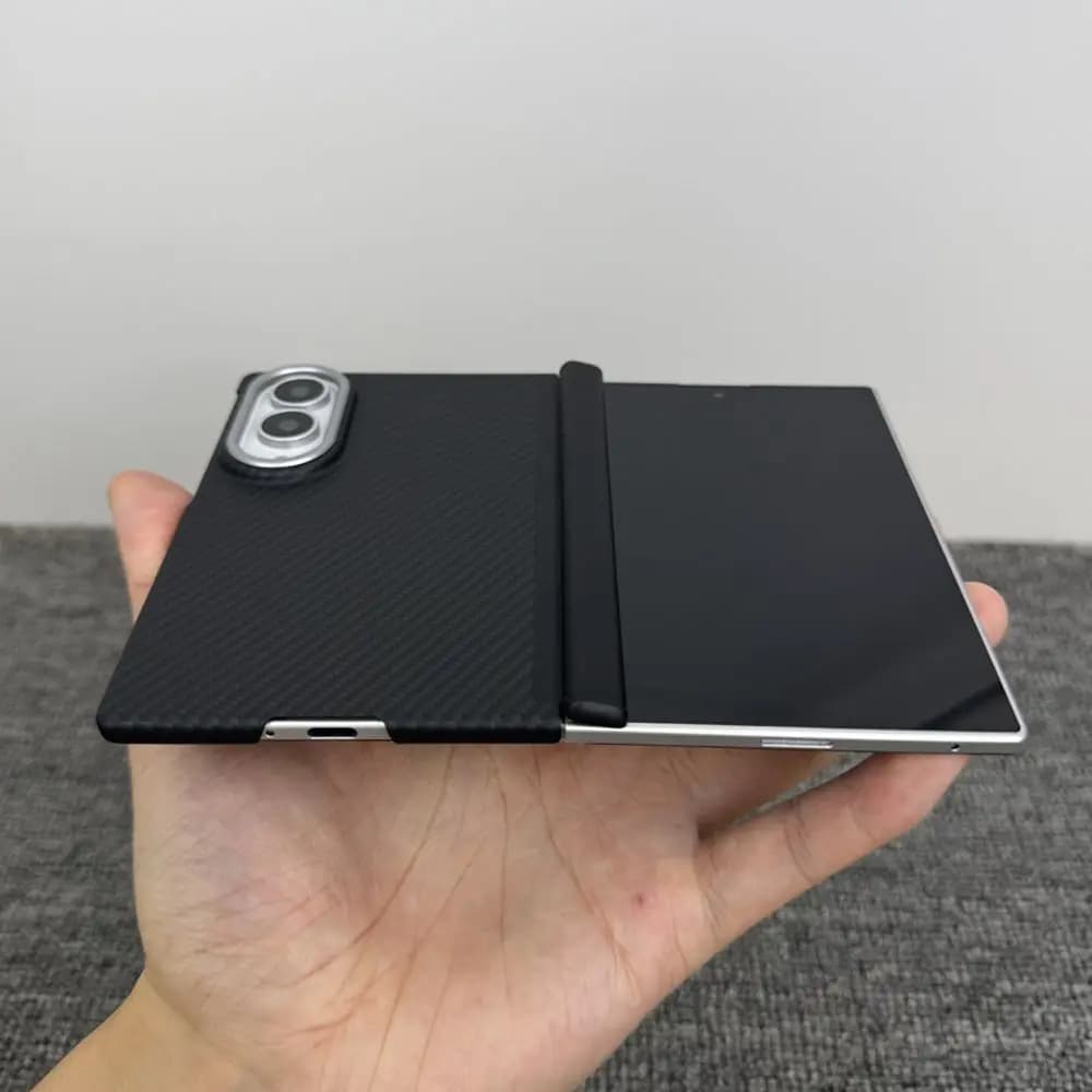 Businss 600D Carbon Fiber for Magsafe Case for Samsung Galaxy Z Fold 8 Ultra 7 6 5 Magnetic Hinge Shell Ultra-thin Protect Cover