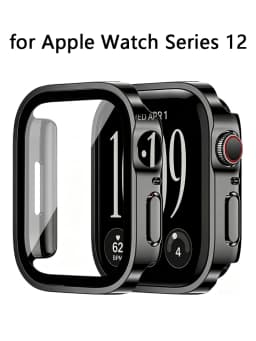 Cover for Apple Watch Case 46mm 42mm 49mm 45mm 44mm 41mm 40mm Tempered Glass Screen Protector Series 12 11 10 9 8 SE 3 Ultra 4 3