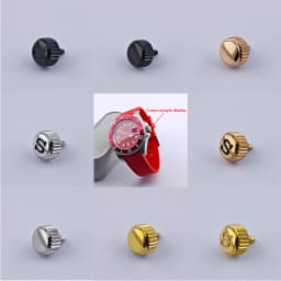 High Quality Replacement Crown With Engraved 'S' Logo, Suitable for Movement NH35NH36, Including Crown Tube Shaft