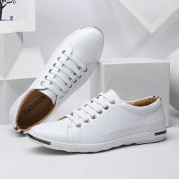 Fashion Men's Leather Shoes 2026 Plus Size 48 Men Leather Shoes Simple Designer Men's Shoes Breathable Classic Lace-up Sneakers