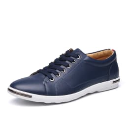 Fashion Men's Leather Shoes 2026 Plus Size 48 Men Leather Shoes Simple Designer Men's Shoes Breathable Classic Lace-up Sneakers