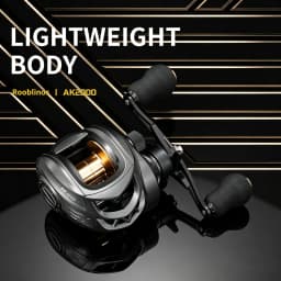 Rooblinos AK Series,7.2:1 Gear Ratio,2+1 Ball Bearing,18LB Max Drag,Baitcasting Reel,For Freshwater Saltwater
