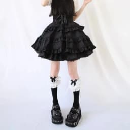 Kawaii Lolita Shoes Platform Platforms for Women Fashion Rivet Mary Jane Round Toe School Shoes Girl Cute Shoes Black