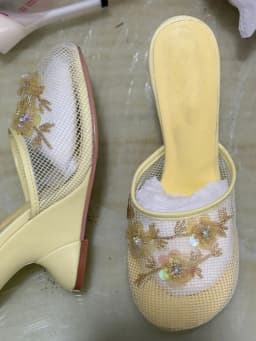 2026 New Women Mules Sandals Mesh Hollow Out Thick Sole Wedge Heels Summer Slip on Open Toe Casual Female Slippers