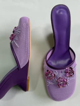 2026 New Women Mules Sandals Mesh Hollow Out Thick Sole Wedge Heels Summer Slip on Open Toe Casual Female Slippers