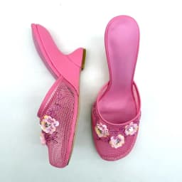 2026 New Women Mules Sandals Mesh Hollow Out Thick Sole Wedge Heels Summer Slip on Open Toe Casual Female Slippers