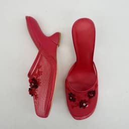2026 New Women Mules Sandals Mesh Hollow Out Thick Sole Wedge Heels Summer Slip on Open Toe Casual Female Slippers