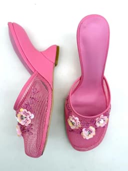 2026 New Women Mules Sandals Mesh Hollow Out Thick Sole Wedge Heels Summer Slip on Open Toe Casual Female Slippers