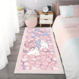 VIKAMA European Countryside Girl Style Carpet Living Room Bedroom Decorative Carpet Soft Machine Washable Carpet Home Decor