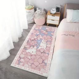 VIKAMA European Countryside Girl Style Carpet Living Room Bedroom Decorative Carpet Soft Machine Washable Carpet Home Decor