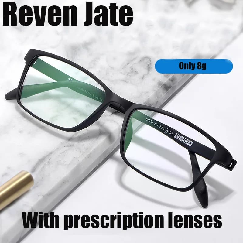 Reven Jate 8870 Optical Eyeglasses Frame - Flexible Super Lightweight Ultem Prescription Eye Glasses for Comfortable Wear