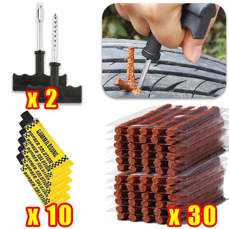 Commercial Grade Tubeless Tyre Puncture Repair Tools Rubber Strips Glue for Car Truck Motorbike Fleet Maintenance