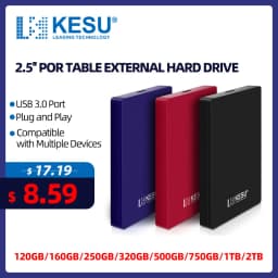 KESU HDD 2.5" Portable External Hard Drive 2TB/1TB/500GB/750GB USB3.0 Disk Memory for PC Tablets PS4 Notebook Desktop Computer