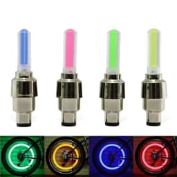 2/4pcs Motorcycle Bicycle Tire Valve Caps Light LED Neon Flash Lamp Waterproof Tyre Universal Wheel Lights Car Accessories