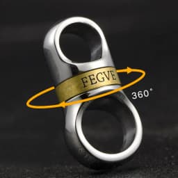 Real Titanium Keyring Spin Rotation For Key Ring Holder Stainless Steel Copper EDC Car Keychain Accessories Buckle Male Gift